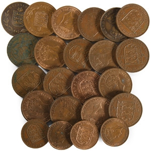 World Coins - Jersey and Gurnsey - AE Penny and Halfpenny Group [23]