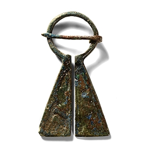 Viking Inspired Bronze Omega Penannular Brooch