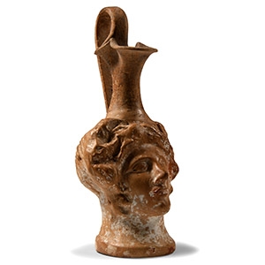 Greek Canosan Terracotta Oinochoe with Face