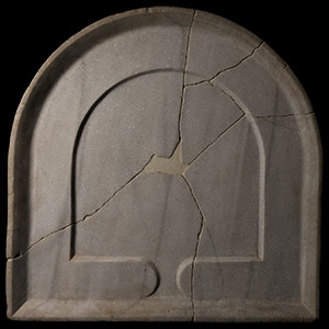 Large Late Roman Sigma-Shaped Marble Offering Table Top