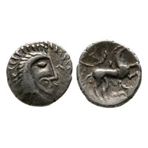 Celtic Iron Age Coins - Iceni - Norfolk Moustached God - AR Silver Unit