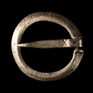 Medieval Silver Ring Brooch