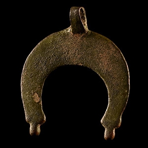 Roman Bronze Lunar Pendant
