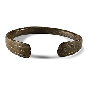 Roman Bronze Decorated Bracelet