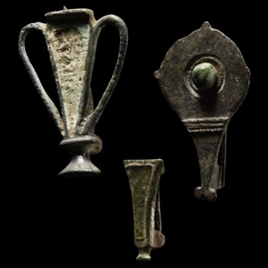 Roman Bronze Plate Brooch Colection