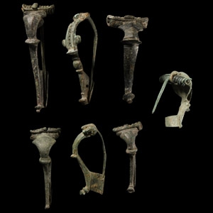 Roman Bronze Bow Brooch Colection