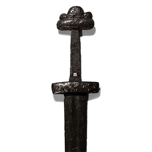 Sword with Inlaid Cross and Orb Mark