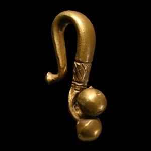 Bronze Age Solid Gold Earring