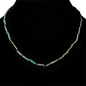 Egyptian Turquoise Faience Bead Necklace