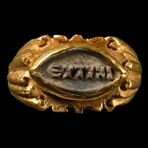 Roman Gold Good Fortune Cameo Ring