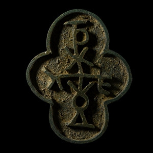 Large Byzantine Bronze Bread Stamp