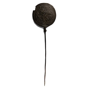 Large Neo-Elamite Decorated Bronze Pin