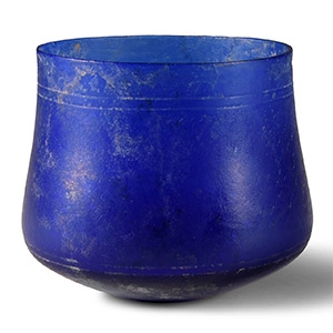 Roman Cobalt Blue Glass Wine Beaker