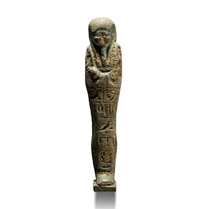 Egyptian Blue Glazed Shabti for Son of Ta-heb