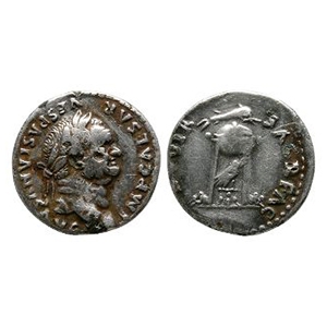 Ancient Roman Imperial Coins - Unique Vitellius / Vespasian - Mule AR Denarius