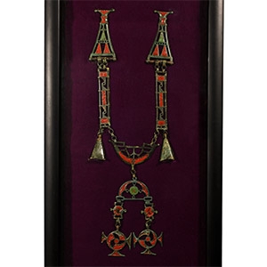 Late Iron Age Celtic Enamelled Bronze Brooch Set