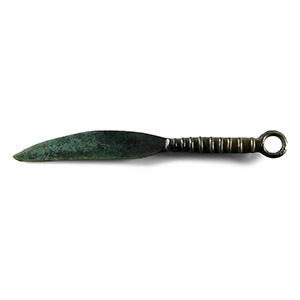 Bronze Age Knife with Ribbed Handle