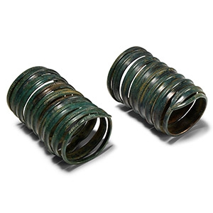 Bronze Age Pair of Spiral Bracelets