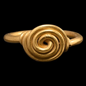 Iron Age Celtic Coiled Gold Ring