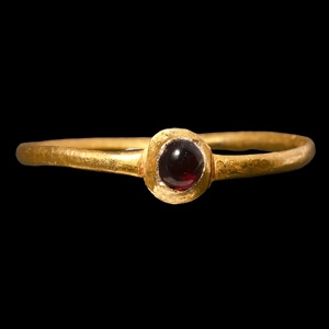 Medieval Gold Ring with Garnet