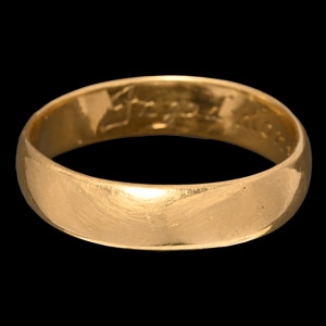 Medieval Gold In God Alone We Two Are One Posy Ring