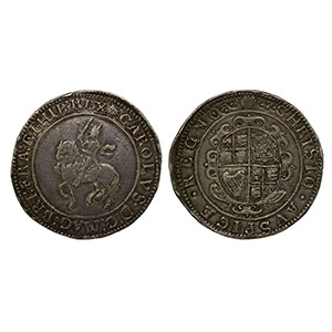 Tudor to Stuart Coins - Charles I -  Tower Under Parliament - Silver Crown