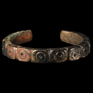 Western Asiatic Bronze Bracelet With Ring and Dots