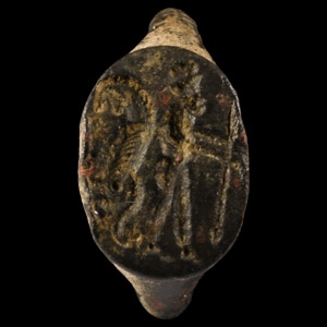 Western Asiatic Bronze Ring with Victory