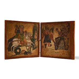 Ethiopian Diptych with St George and the Dragon