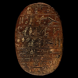 Heart Scarab with Hieroglyphic Inscription