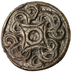 Viking Bronze Borre Knot Disc Brooch