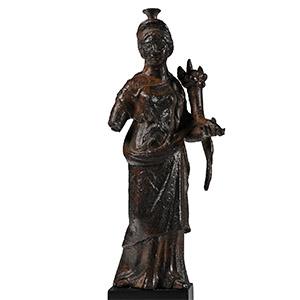 Roman Bronze Statuette of Isis Fortuna