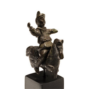 Roman Bronze Statuette of Mars on Horseback