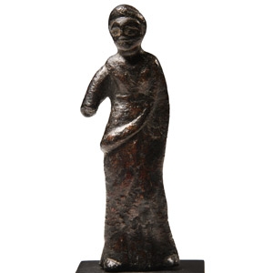 Italic Bronze Statuette of a Woman