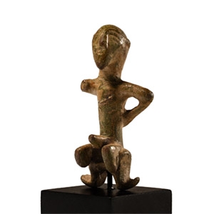 Western Asiatic Bronze Sitting Statuette of a Demon