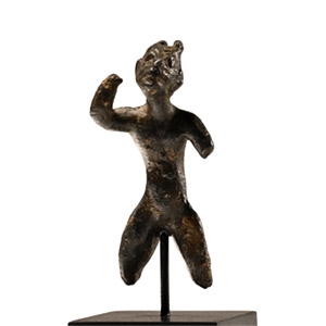 Hellenistic Bronze Sitting Statuette of a Demon