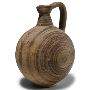 Cypriot Trefoil-Mouthed Pottery Jug with Geometric Motif