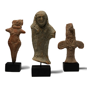 Western Asiatic Terracotta Votive Idol Group