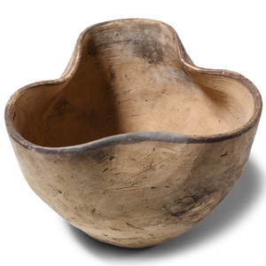 Greek Painted Terracotta Trefoil Cup