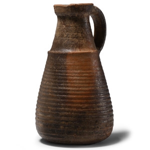 Roman Brown Ware Ribbed Jug