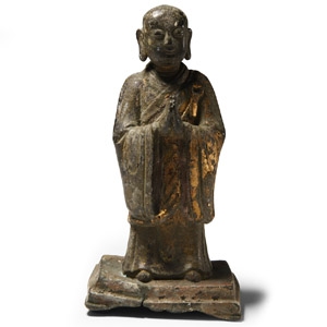 Gilt Bronze Praying Buddha Statue