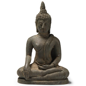 Thai Bronze Seated Buddha Statue