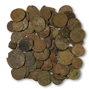 Ancient Roman Imperial Coins - Mixed Gloucestershire AE3/4 and Follis Coin Group [65]