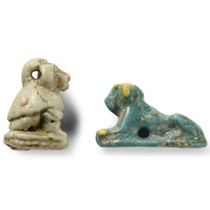 Egyptian Faience Amulet Group