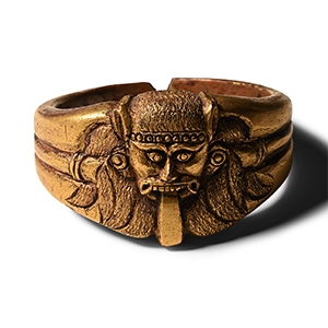 Gilt Bronze Bracelet with Demon