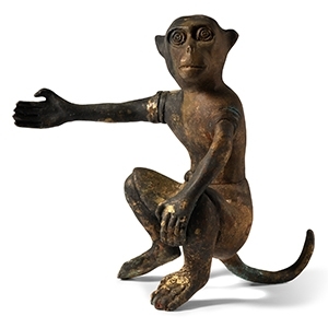 Chinese Gilt Bronze Monkey Statue