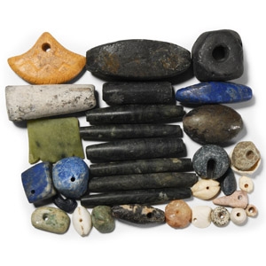 Western Asiatic Mixed Necklace Bead and Pendant Group