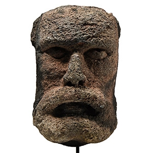 Celtic Style Bearded Stone Head