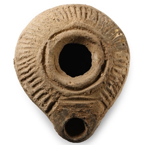 Late Roman Terracotta Slipper Oil Lamp