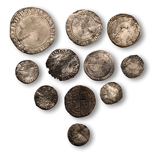 Group of Eleven (11) AR Hammered Coins.